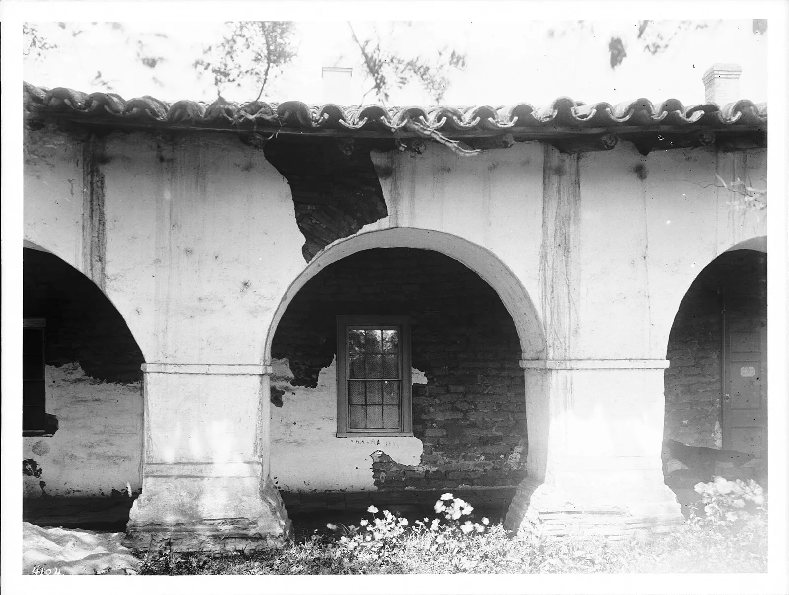 Then, c. 1903: The arches of Mission San Juan Bautista — the largest church in the California mission chain.