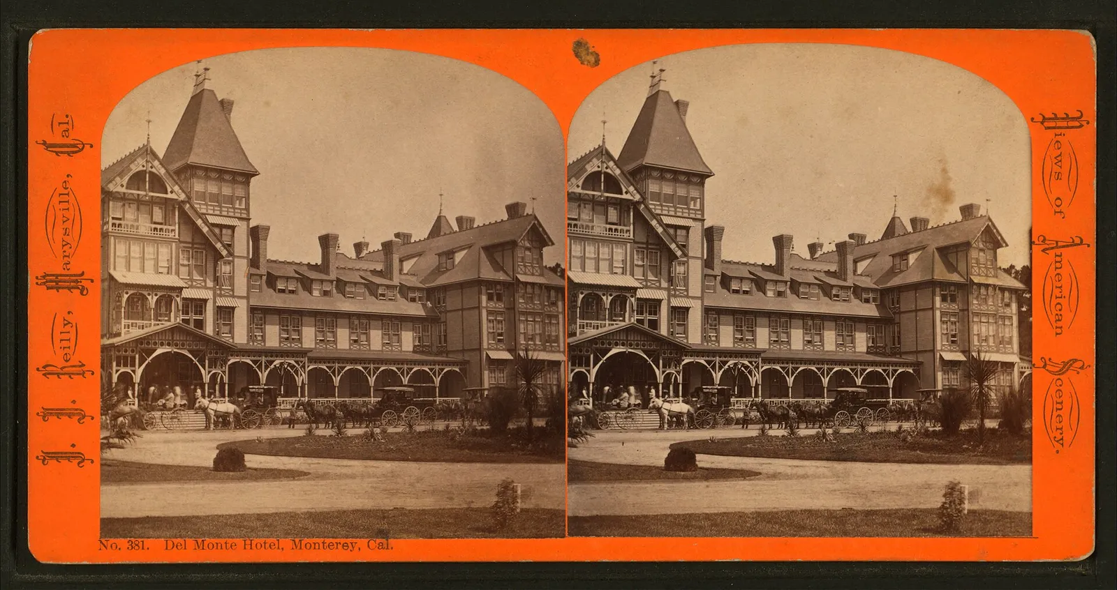Then, c. 1880: Hotel Del Monte — the Charles Crocker–built resort that put the Monterey Peninsula on the world tourism map.