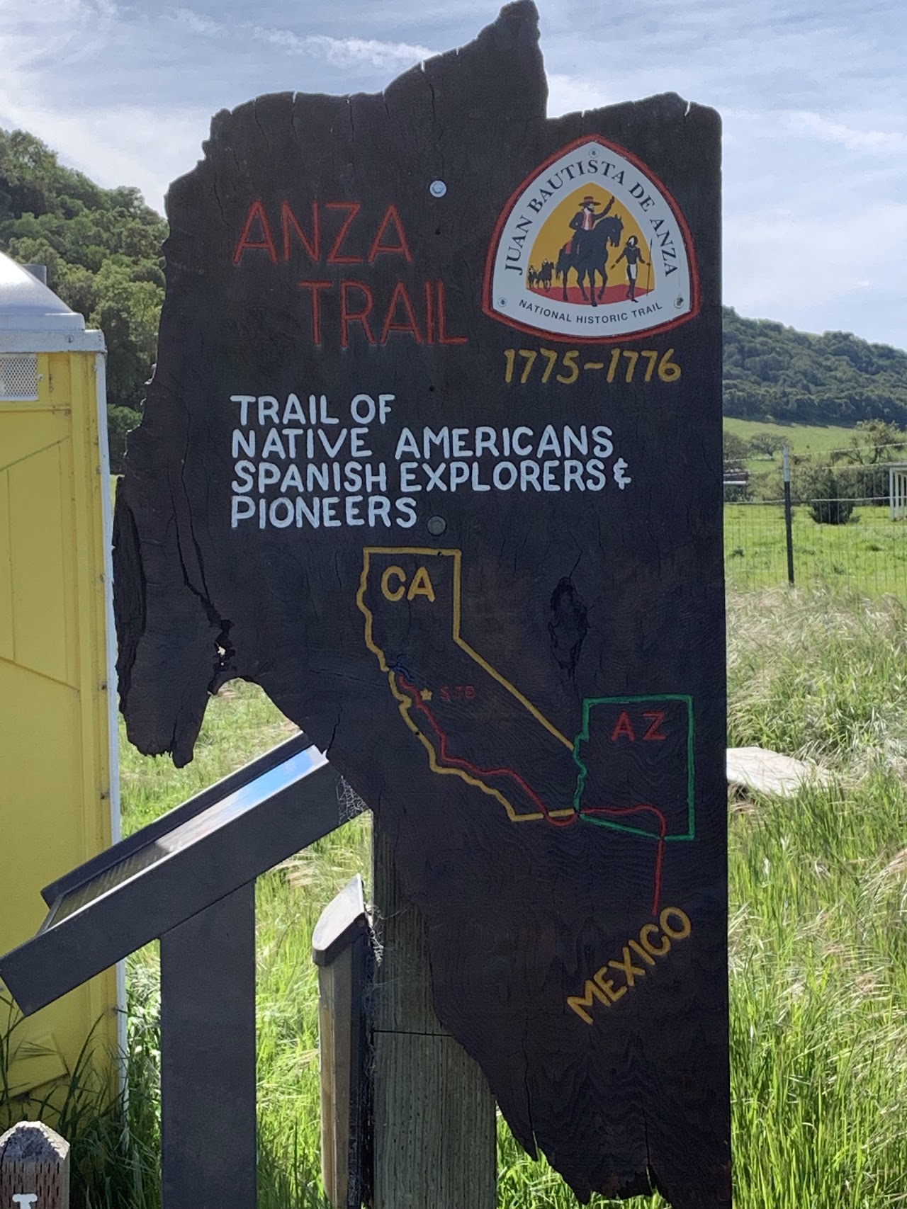 Trailhead for Juan Bautista de Anza National Historic Trail